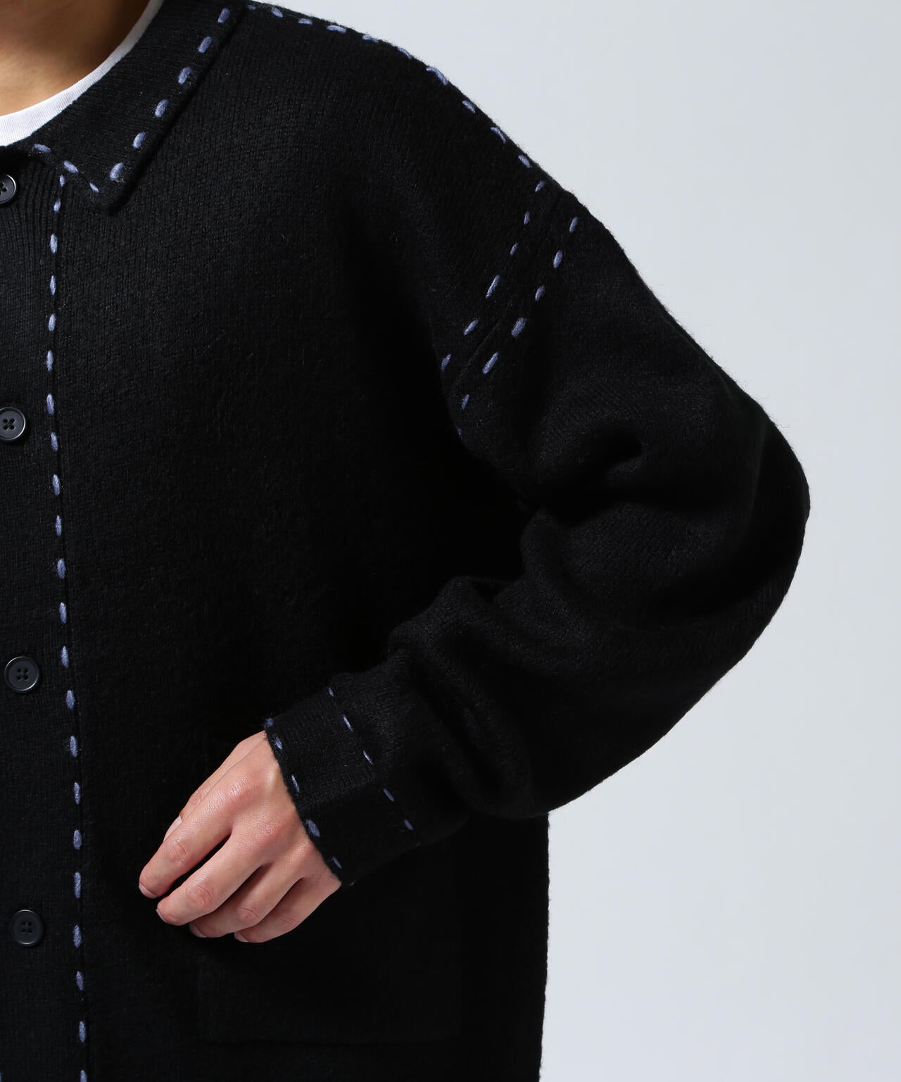 B omnivore/ビーオムニボー　起毛KNIT HAND JACKET