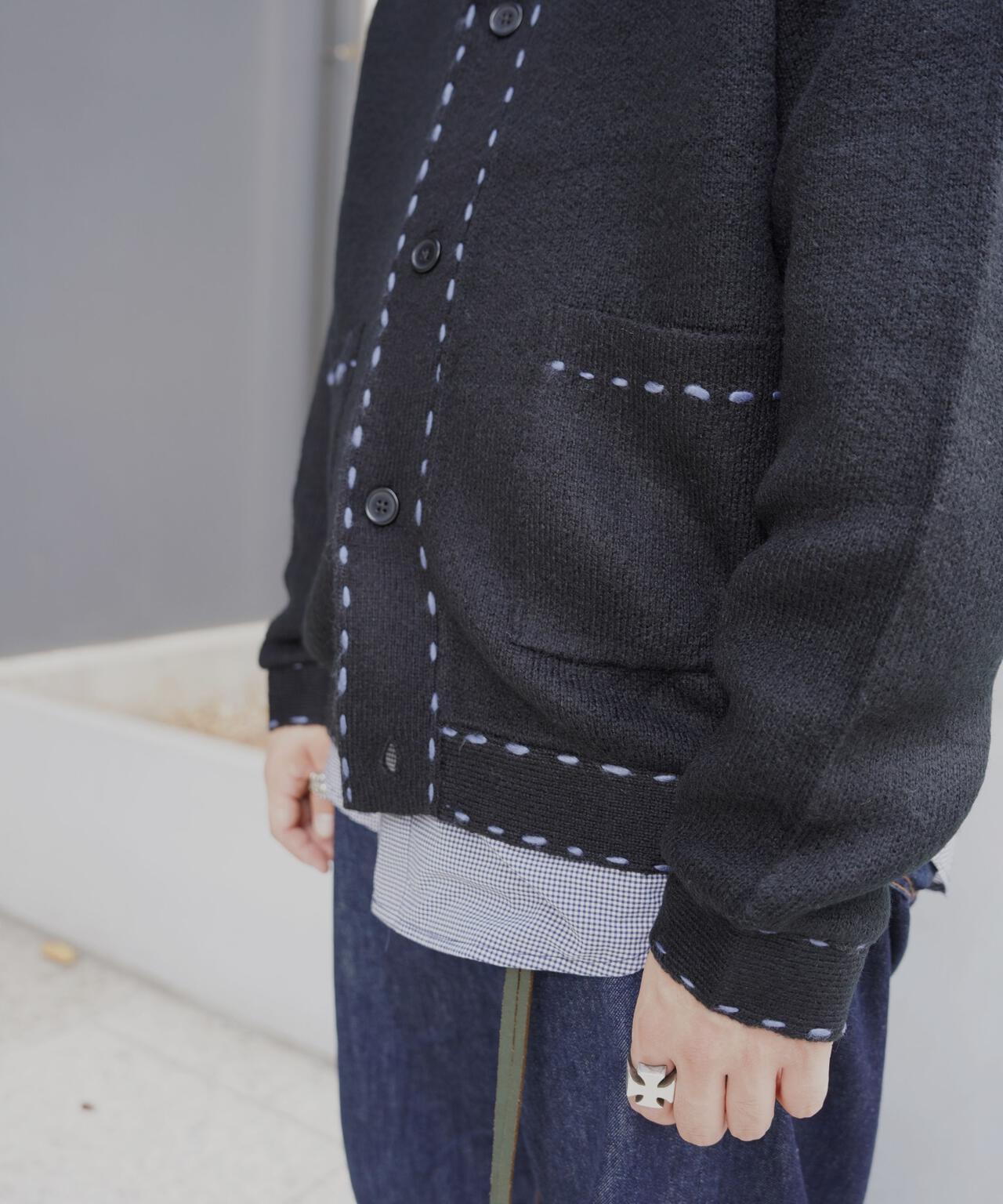 B omnivore/ビーオムニボー　起毛KNIT HAND JACKET