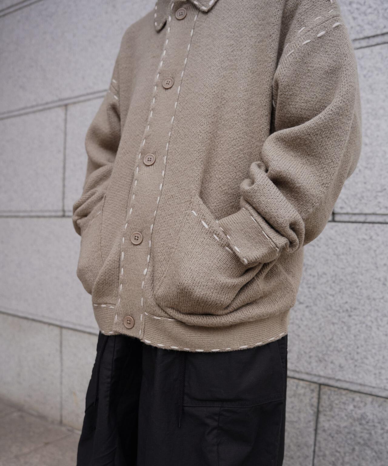 B omnivore/ビーオムニボー　起毛KNIT HAND JACKET