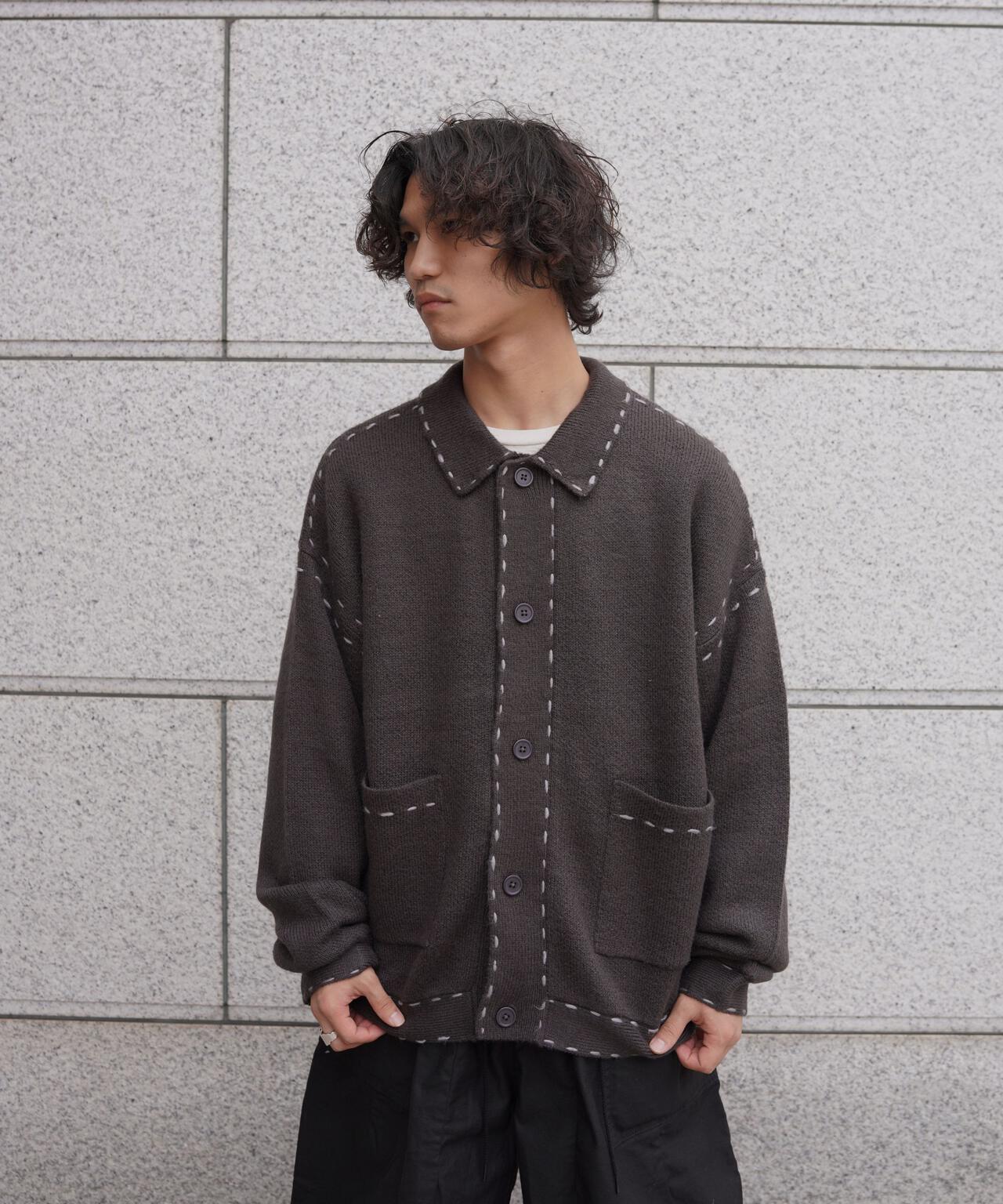 B omnivore/ビーオムニボー　起毛KNIT HAND JACKET