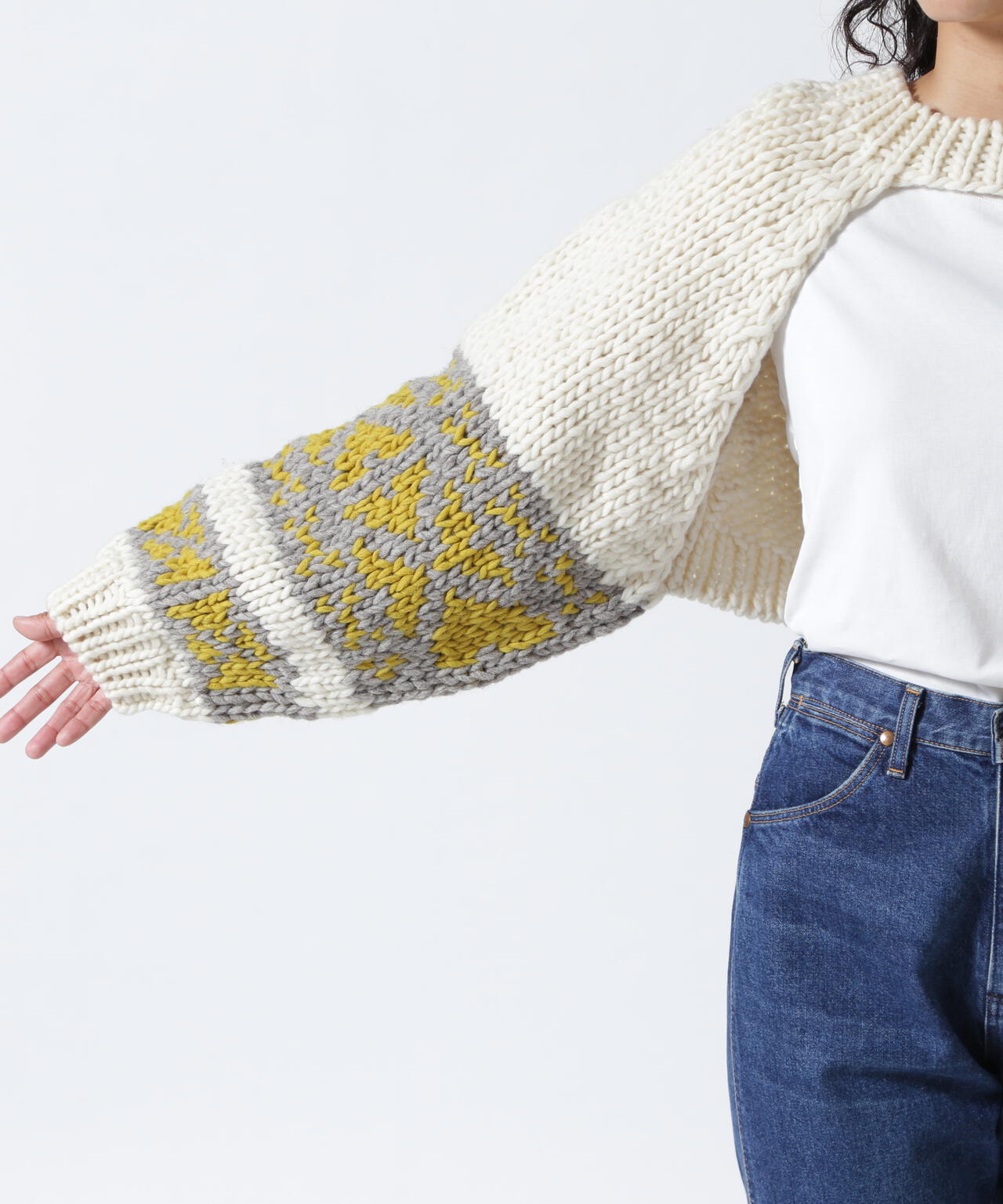 RHODOLIRION/ロドリリオン　Cowichan Knit Bolero カウチンニットボレロ RV1067A