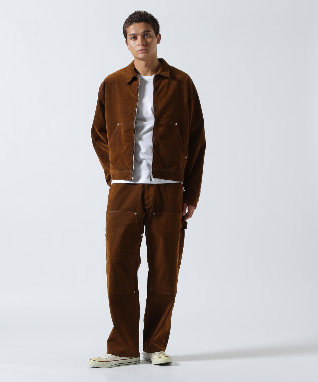 B omnivore/ビーオムニボー  FLOCKY DENIM COVER JACKET フロッキーデニムカバージャケット