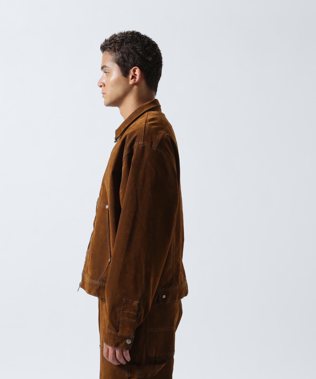 B omnivore/ビーオムニボー  FLOCKY DENIM COVER JACKET フロッキーデニムカバージャケット