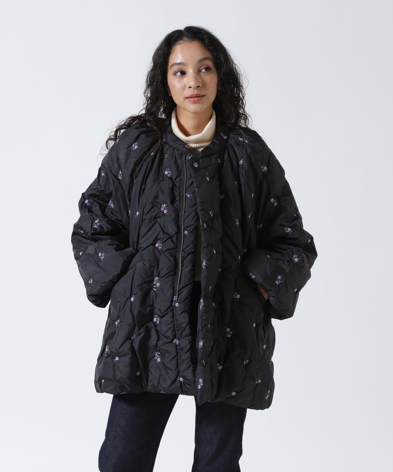 RHODOLIRION/ロドリリオン  Padded Coat - Original Floral Emb. RV1025B