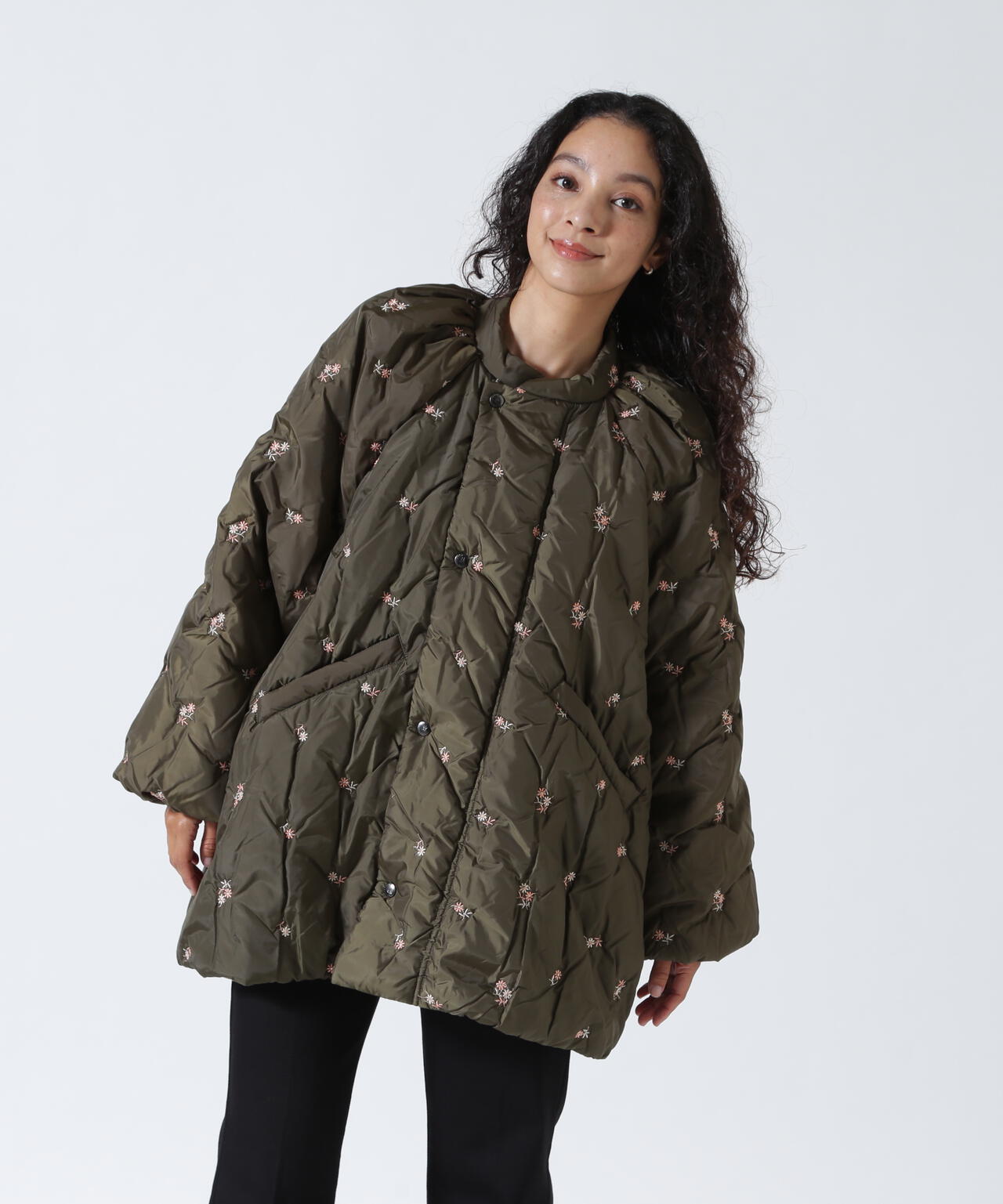 RHODOLIRION/ロドリリオン  Padded Coat - Original Floral Emb. RV1025B