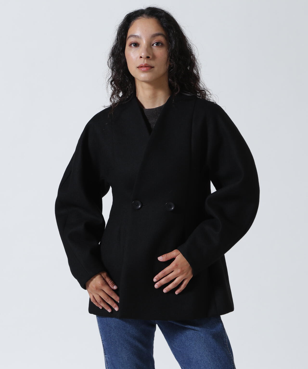 RHODOLIRION/ロドリリオン　Hourglass Jacket  - Melton Cloth アワーグラスジャケット