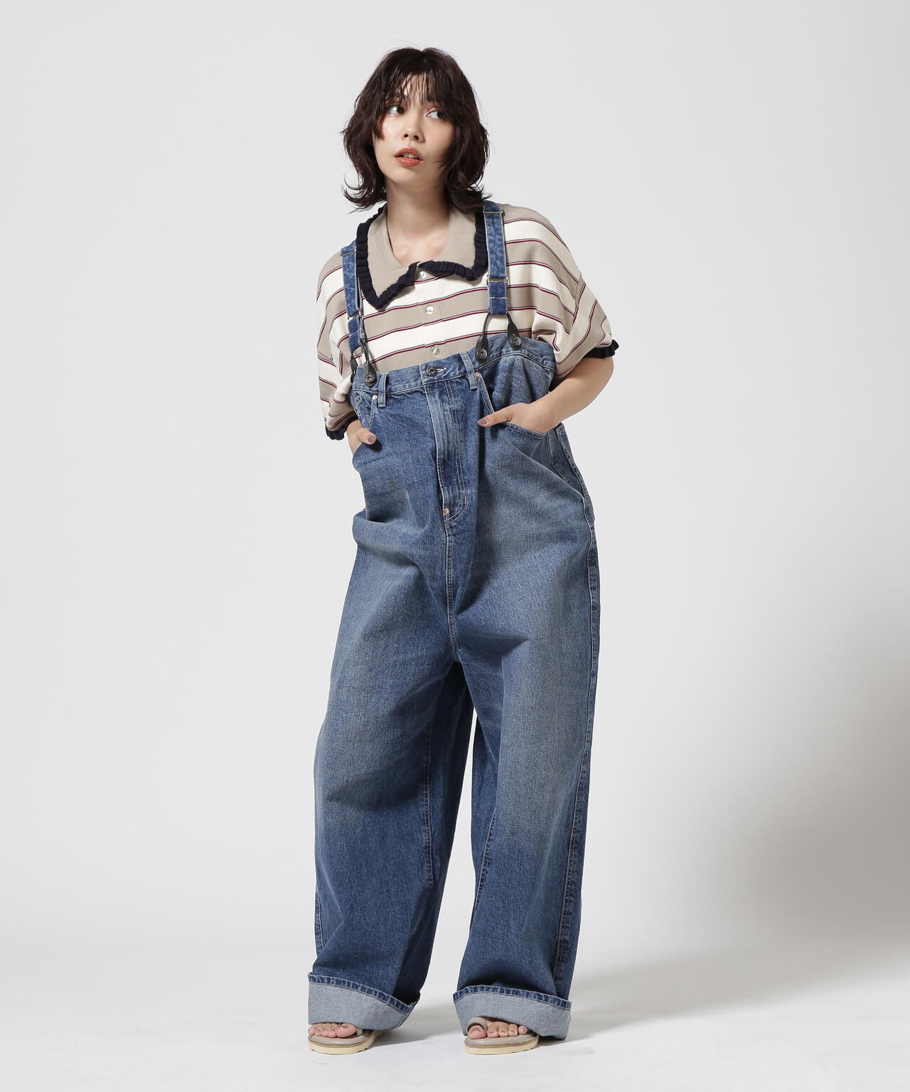 RHODOLIRION/ロドリリオン　5Pockets Suspender Pant-Denim