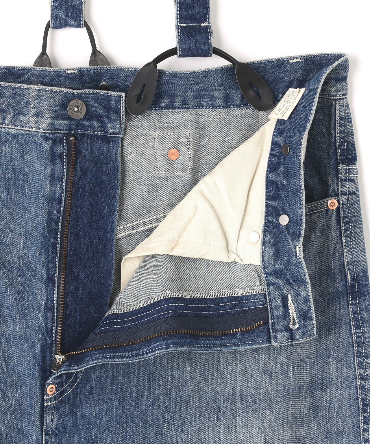 RHODOLIRION/ロドリリオン　5Pockets Suspender Pants - Denim