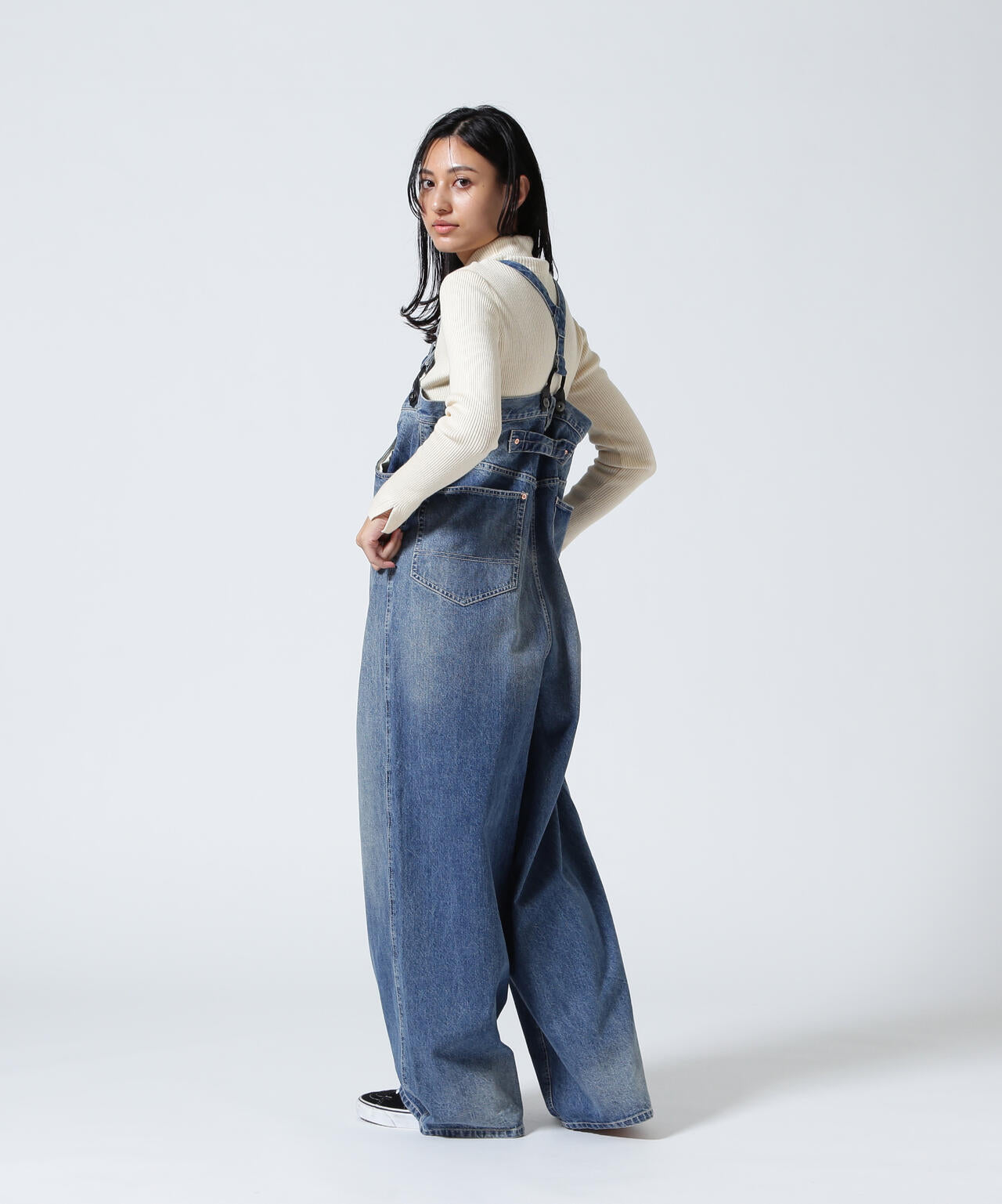 RHODOLIRION/ロドリリオン　5Pockets Suspender Pants - Denim