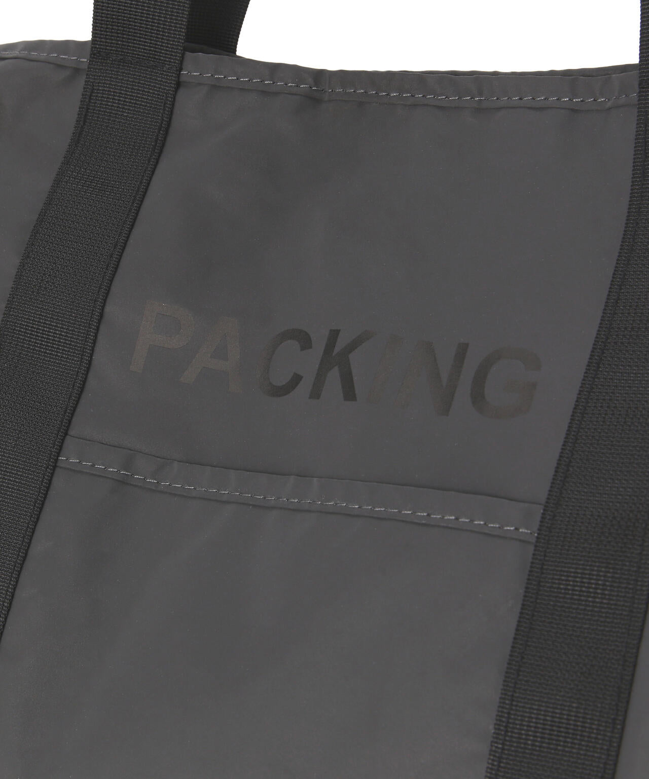 PACKING/パッキング　BLACK REFLECTIVE TOTE