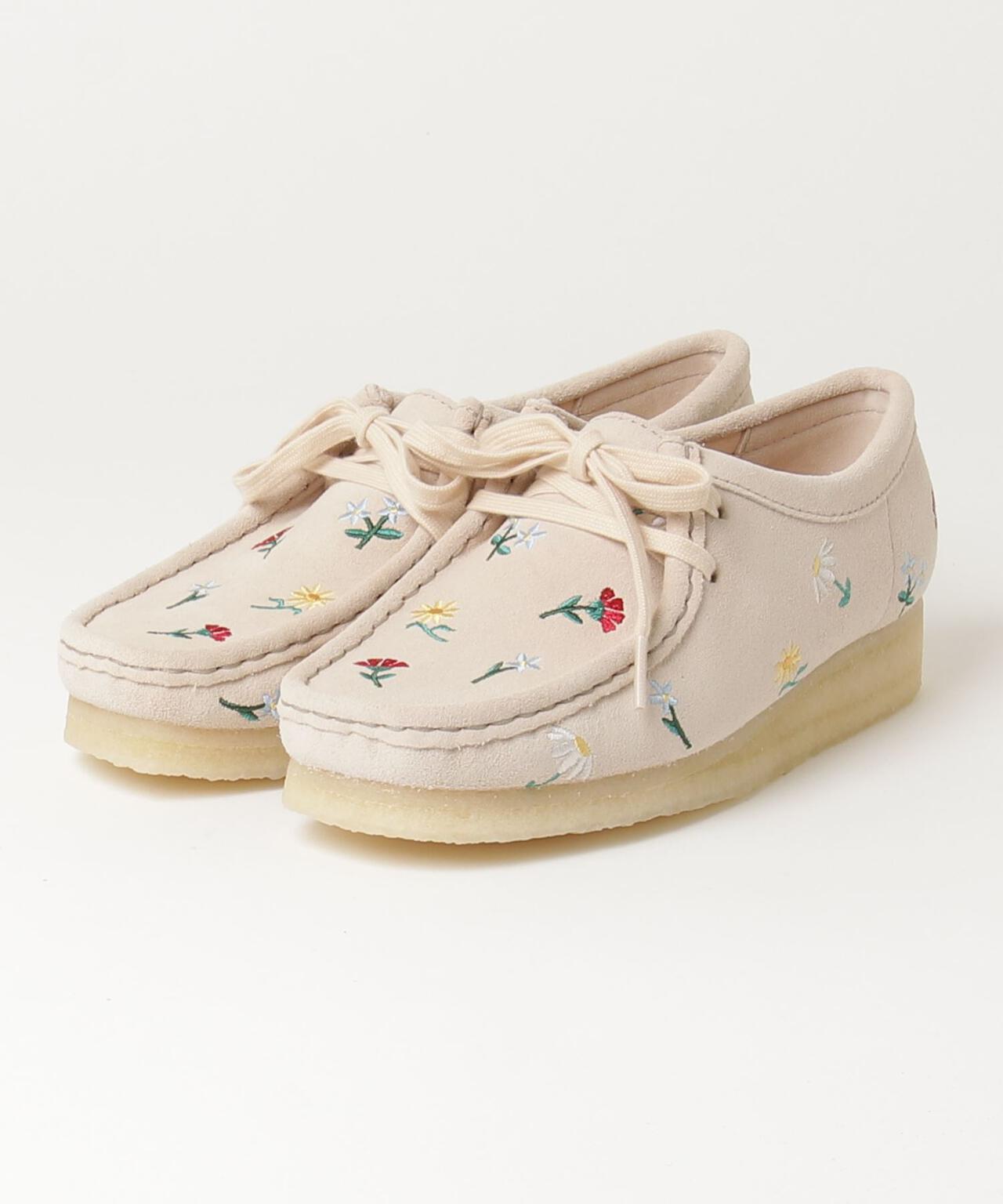 CLARKS/クラークス　Wallabee Taupe Emb ワラビートープエンブロイダリー レディース