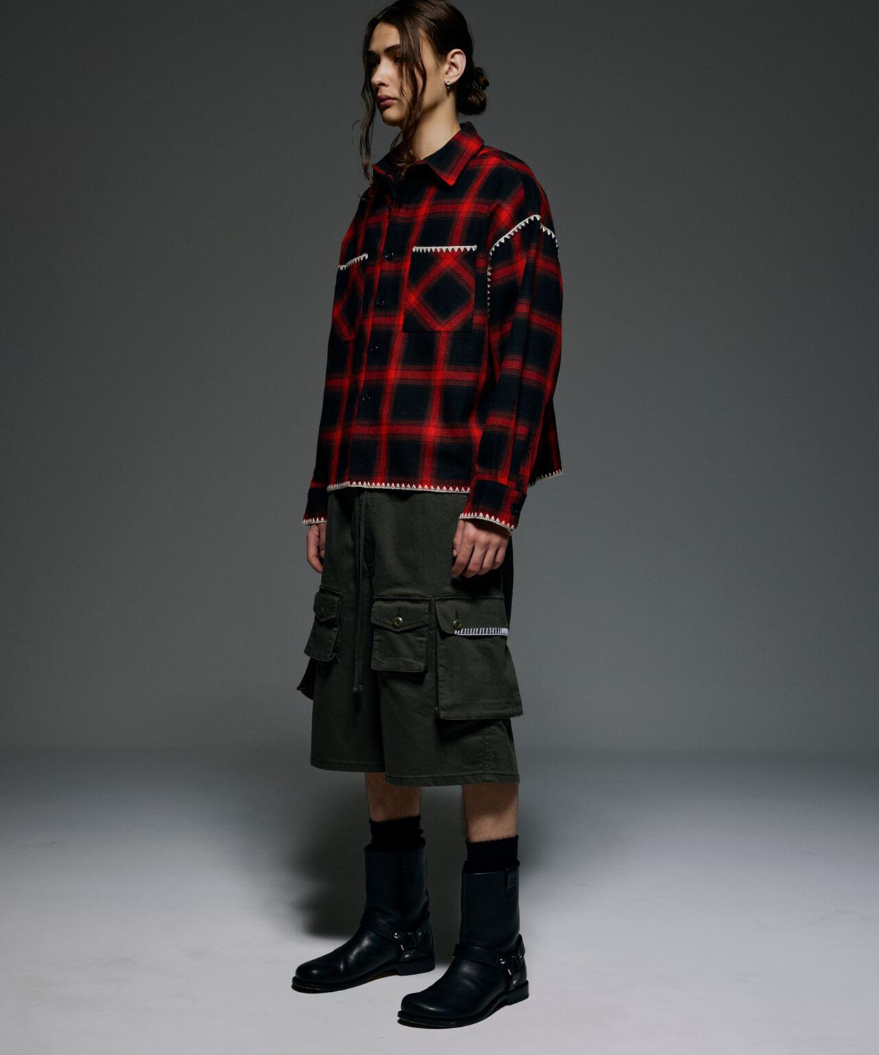 B omnivore/ビーオムニボー　HAND STITCH CARGO SHORTS