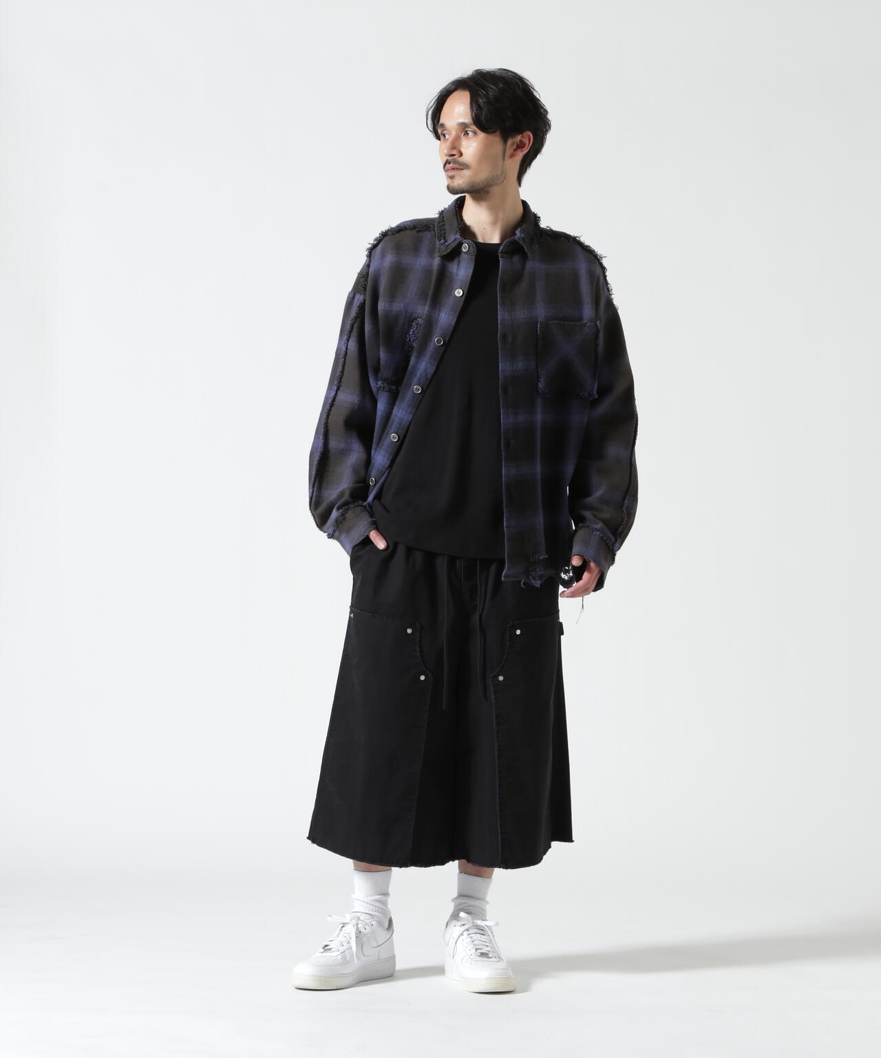 B omnivore/ビーオムニボー　W KNEE SHORTS RIP STOP ダブルニーショーツリップストップ