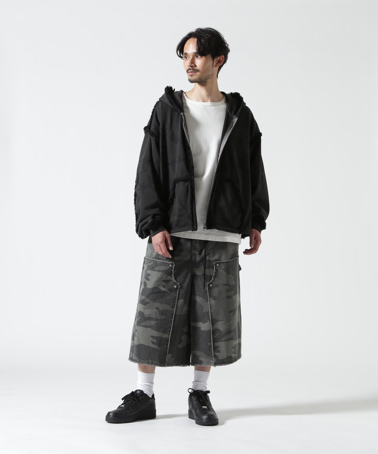 B omnivore/ビーオムニボー　W KNEE SHORTS RIP STOP ダブルニーショーツリップストップ
