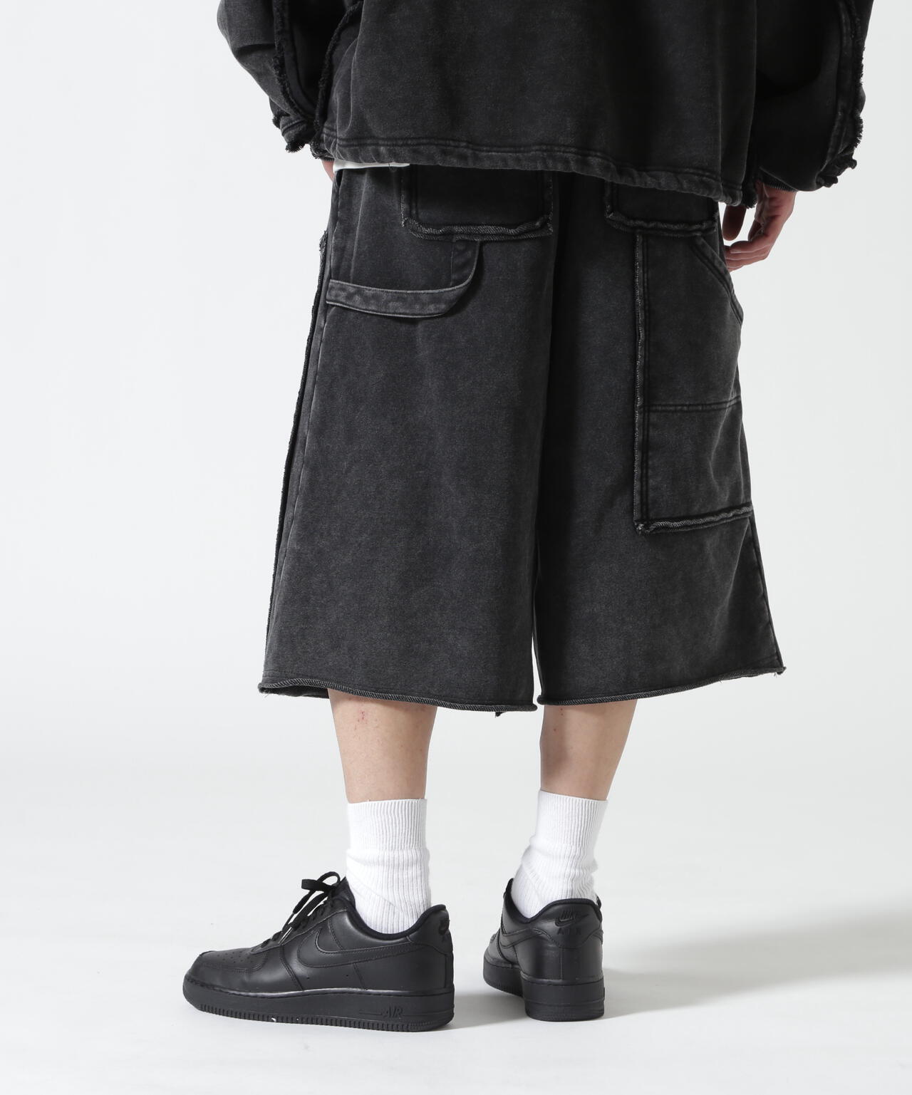 B omnivore/ビーオムニボー　W KNEE SHORTS SWT ダブルニーショーツスウェット