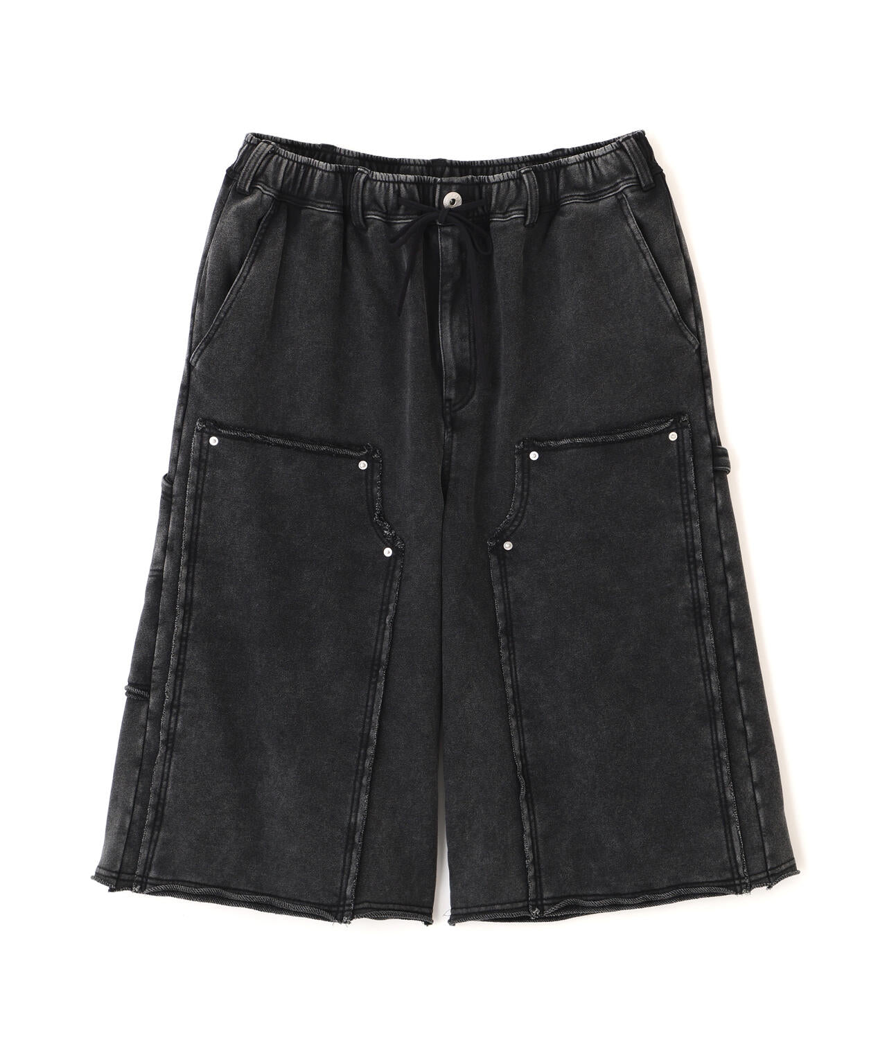 B omnivore/ビーオムニボー　W KNEE SHORTS SWT ダブルニーショーツスウェット