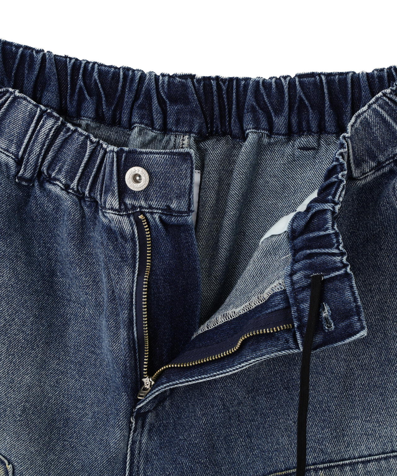 B omnivore/ビーオムニボー　W KNEE SHORTS DENIM ダブルニーショーツデニム