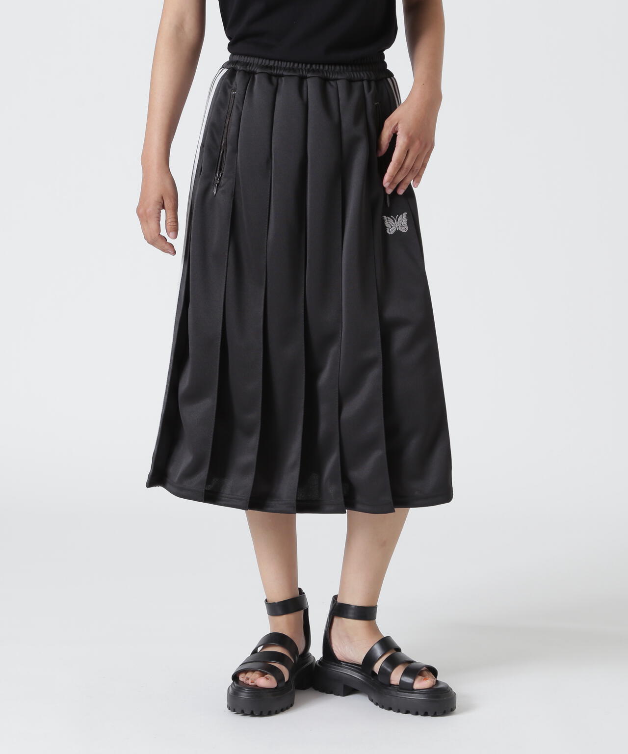 Needles/ニードルズ Pleated Track Skirt - Poly Smooth | BEAVER