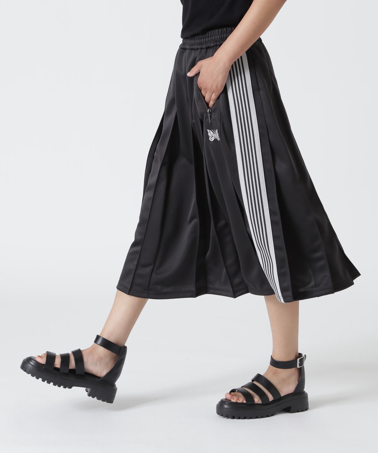 Needles/ニードルズ Pleated Track Skirt - Poly Smooth | BEAVER