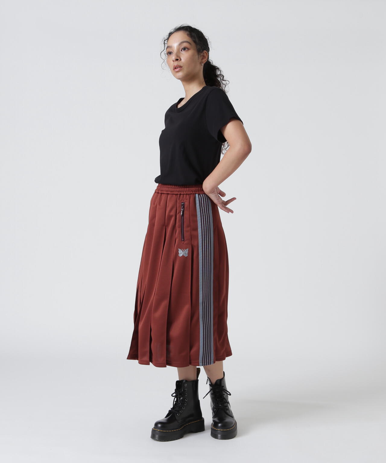 Needles/ニードルズ Pleated Track Skirt - Poly Smooth | BEAVER