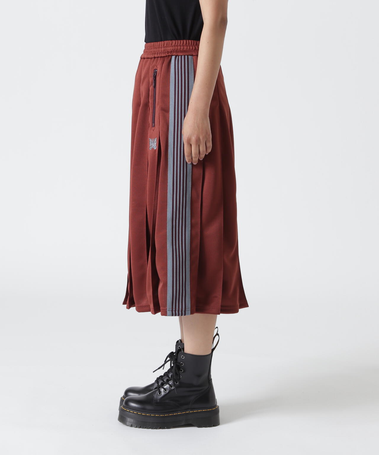 Needles/ニードルズ Pleated Track Skirt - Poly Smooth | BEAVER