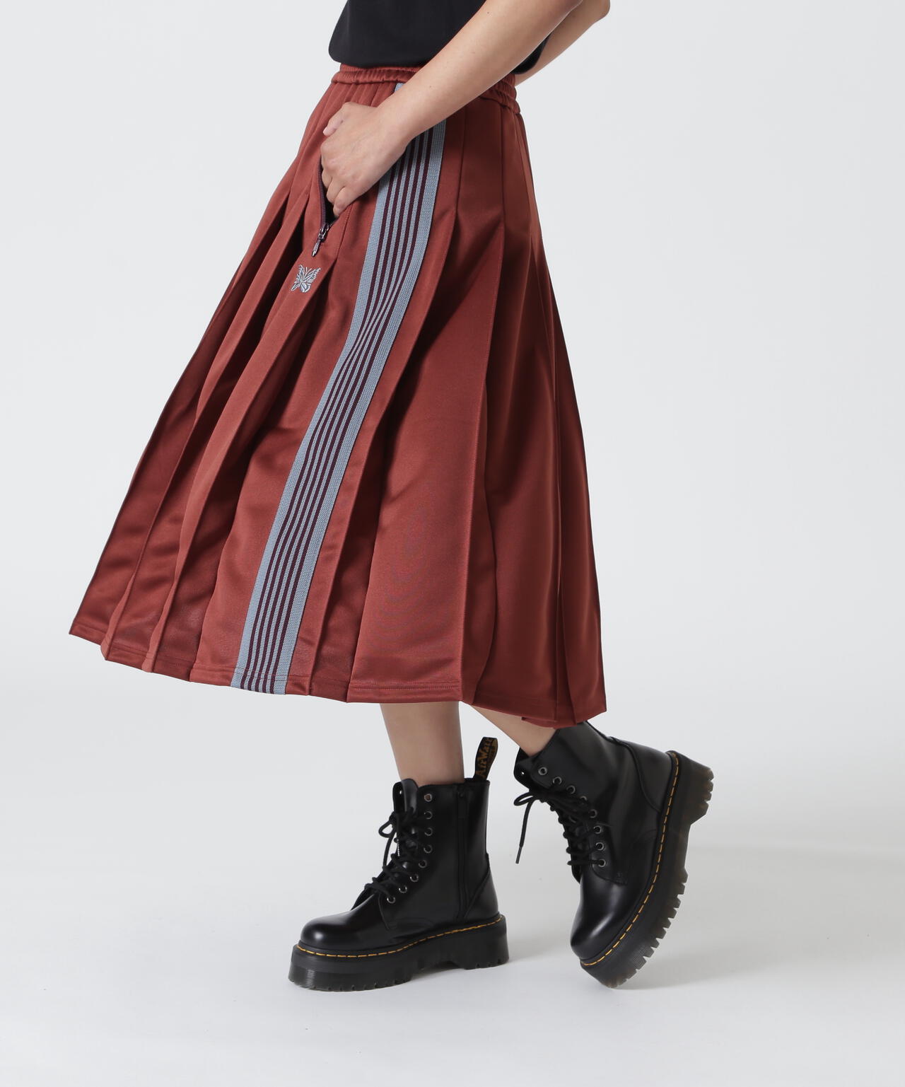 Needles/ニードルズ Pleated Track Skirt - Poly Smooth | BEAVER