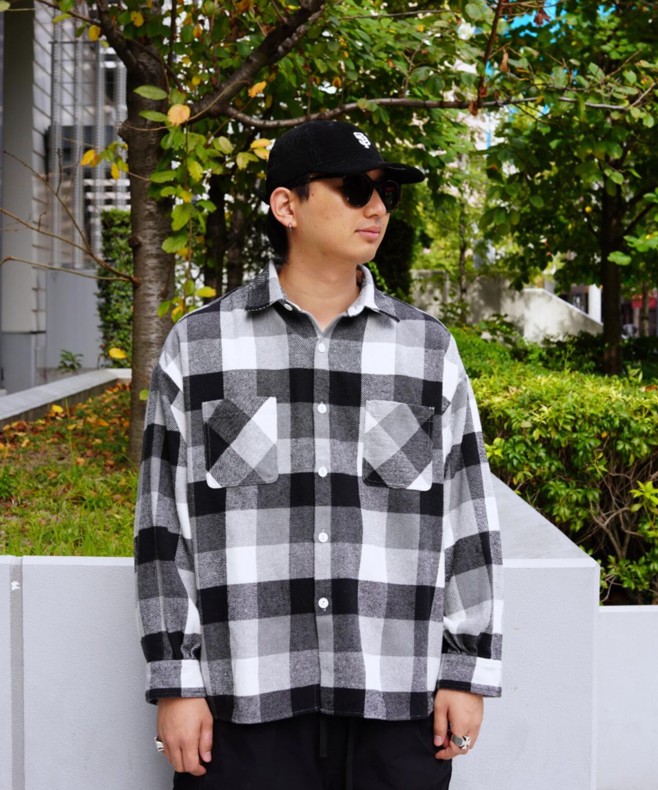 B omnivore/ビーオムニボー　BLOCK CHECK SHIRTS ブロックチェックシャツ