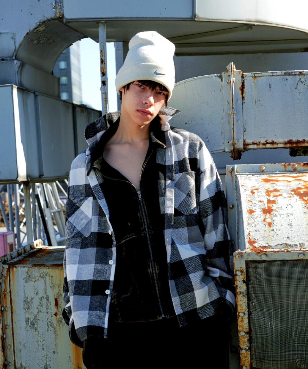 B omnivore/ビーオムニボー　BLOCK CHECK SHIRTS ブロックチェックシャツ