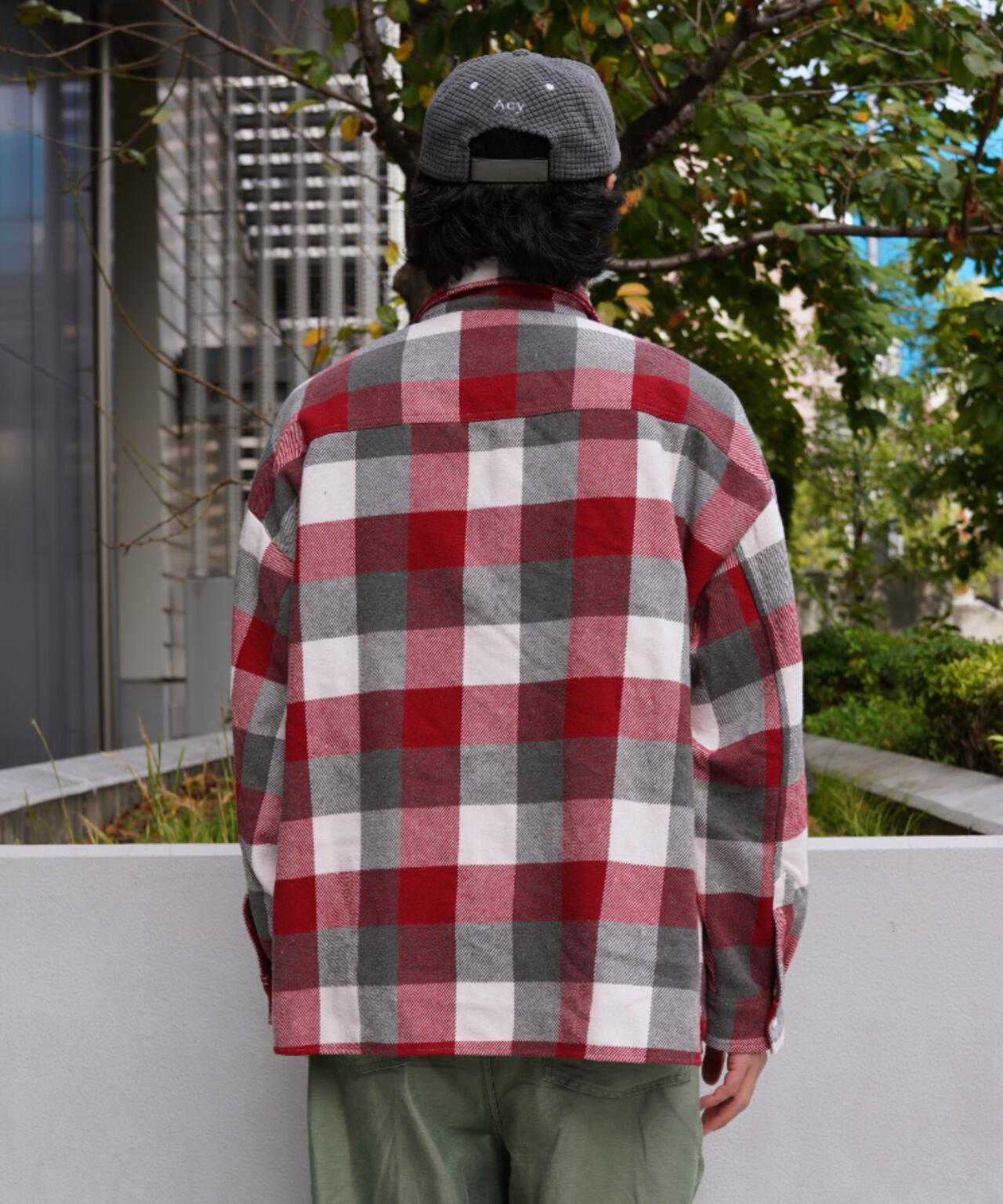 B omnivore/ビーオムニボー　BLOCK CHECK SHIRTS ブロックチェックシャツ