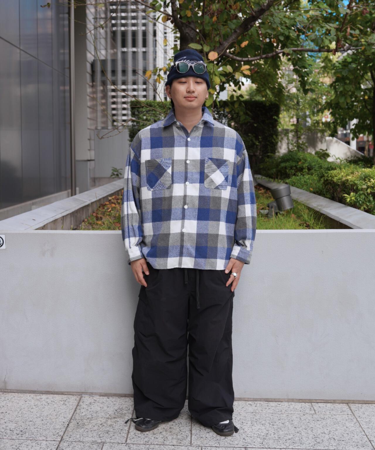 B omnivore/ビーオムニボー　BLOCK CHECK SHIRTS ブロックチェックシャツ