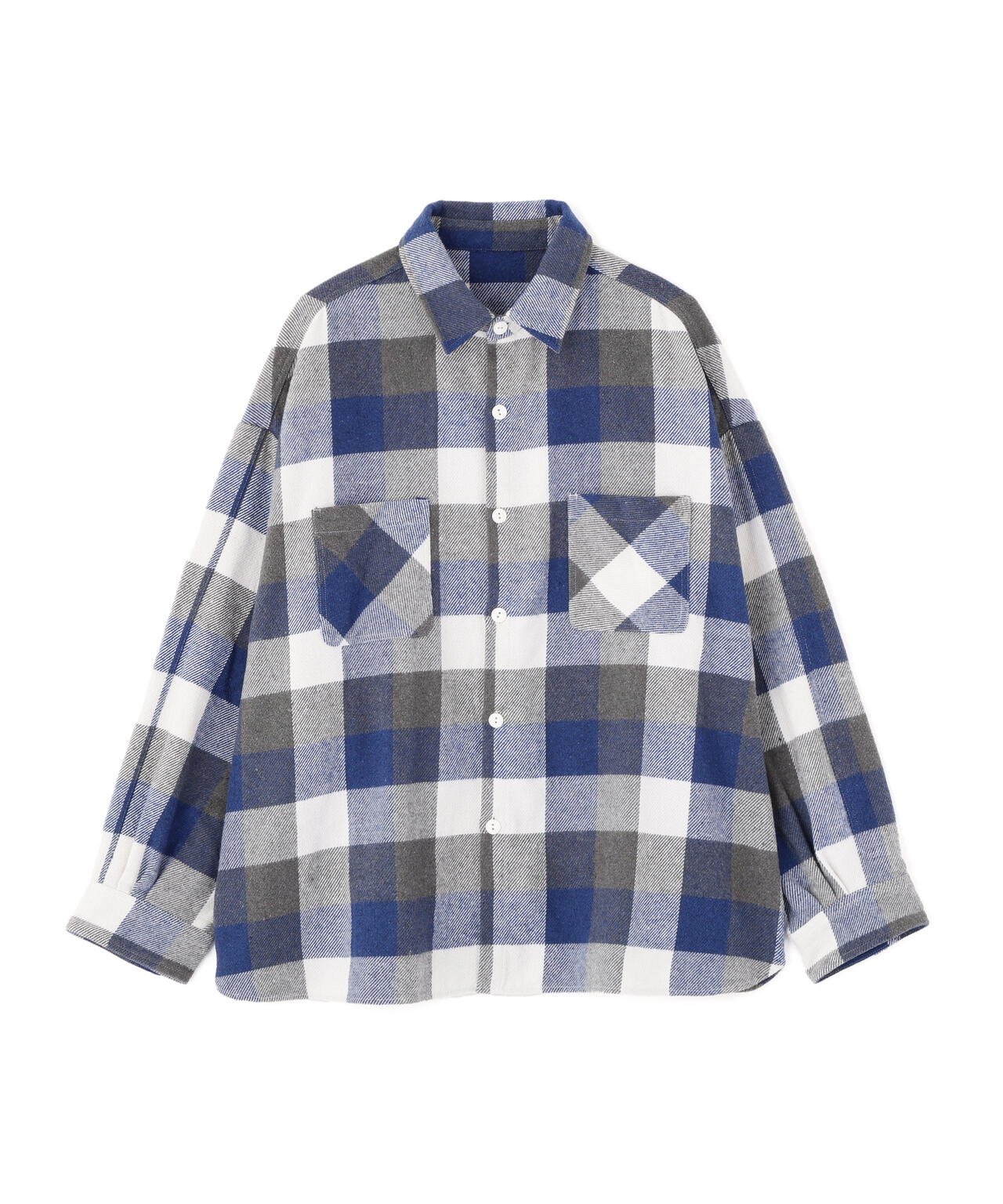 B omnivore/ビーオムニボー　BLOCK CHECK SHIRTS ブロックチェックシャツ