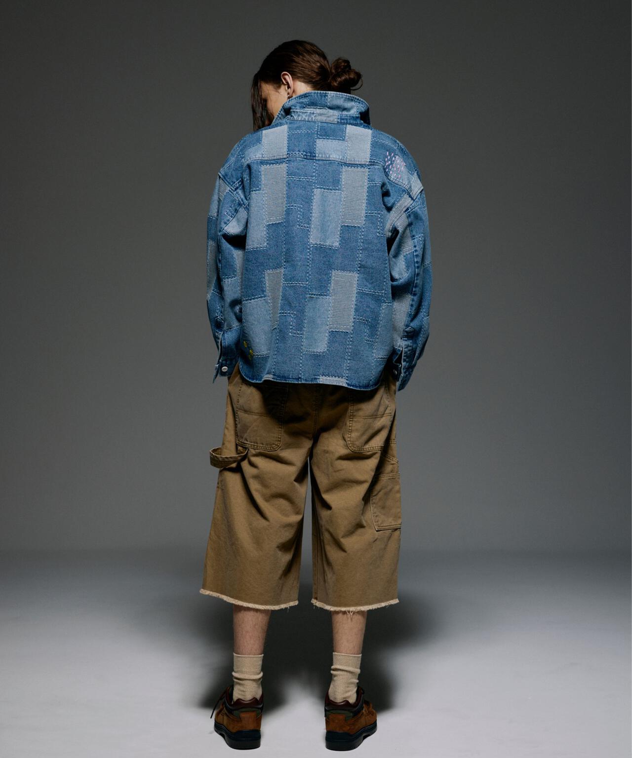 B omnivore/ビーオムニボー　PATCHWORK DENIM SHIRT