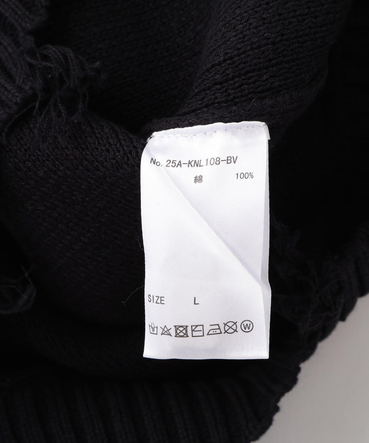 B omnivore/ビーオムニボー　HAND STITCH CREWNECK KNIT ハンドステッチクルーネックニット