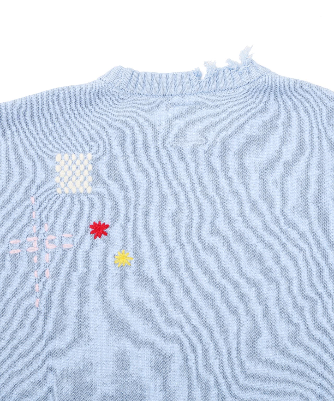 B omnivore/ビーオムニボー　HAND STITCH CREWNECK KNIT ハンドステッチクルーネックニット