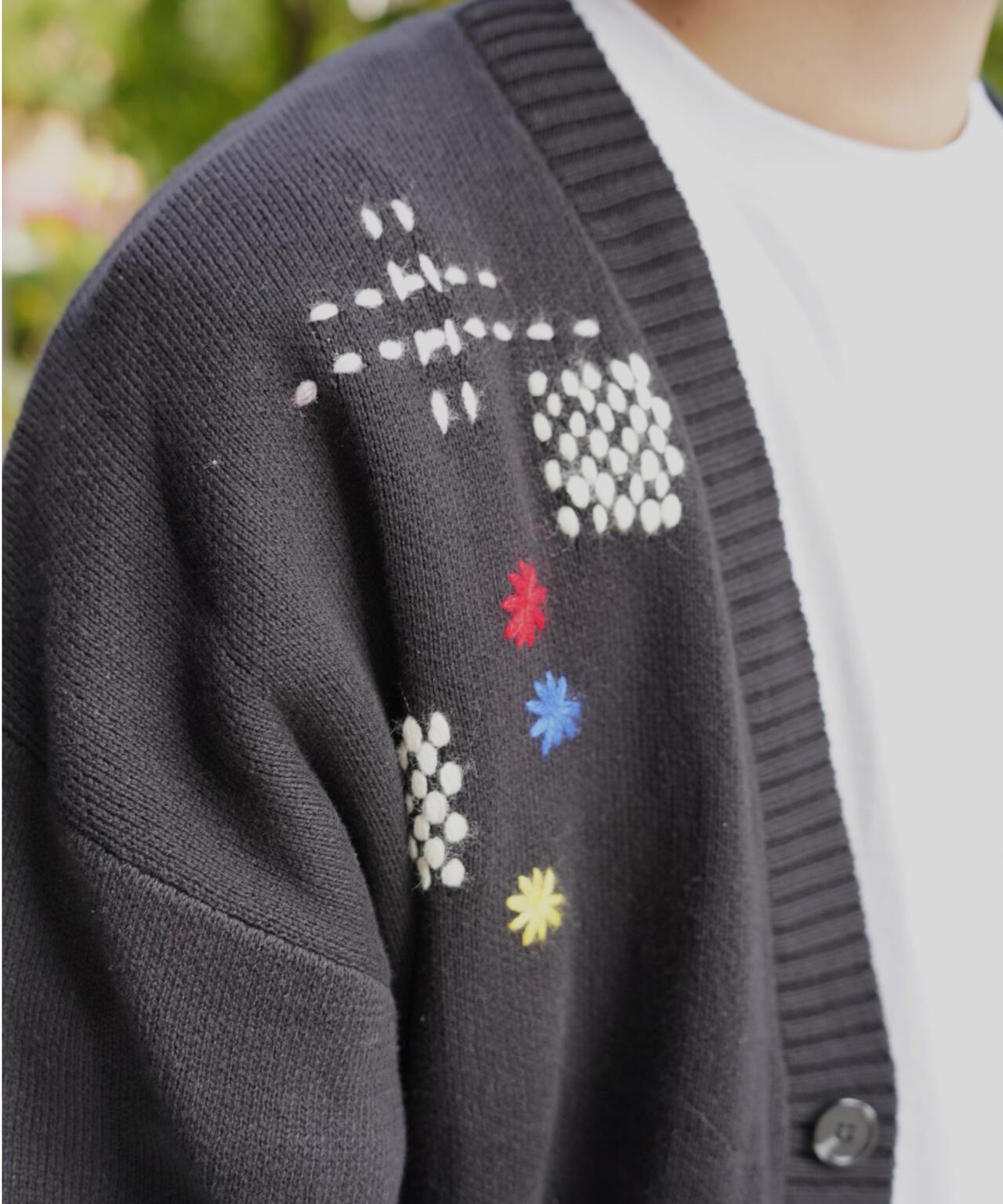 B omnivore/ビーオムニボー HAND STITCH CARDIGAN ハンドステッチ