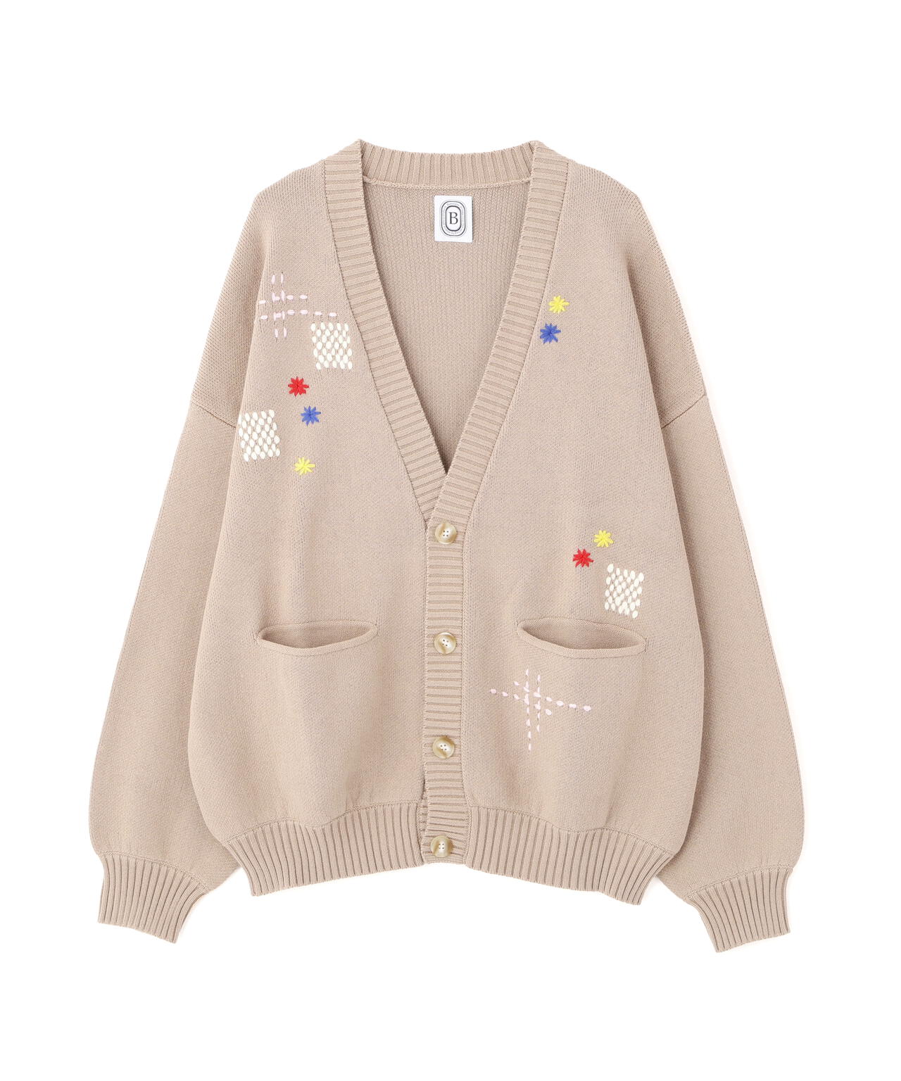 B omnivore/ビーオムニボー HAND STITCH CARDIGAN ハンドステッチ