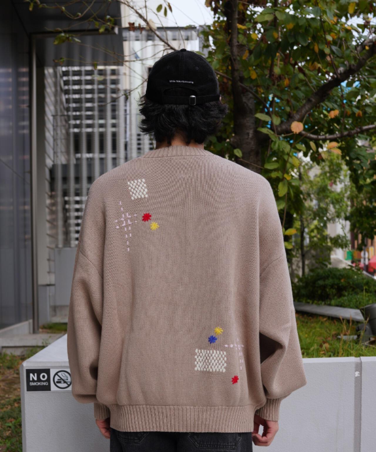 B omnivore/ビーオムニボー　HAND STITCH CARDIGAN ハンドステッチカーディガン