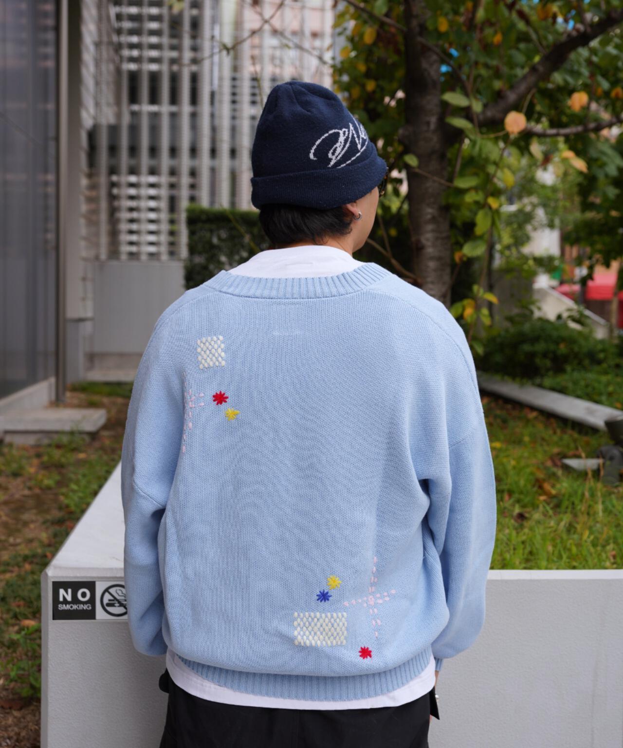 B omnivore/ビーオムニボー　HAND STITCH CARDIGAN ハンドステッチカーディガン