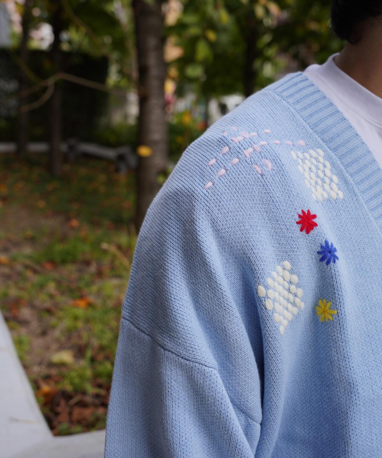 B omnivore/ビーオムニボー HAND STITCH CARDIGAN ハンドステッチ