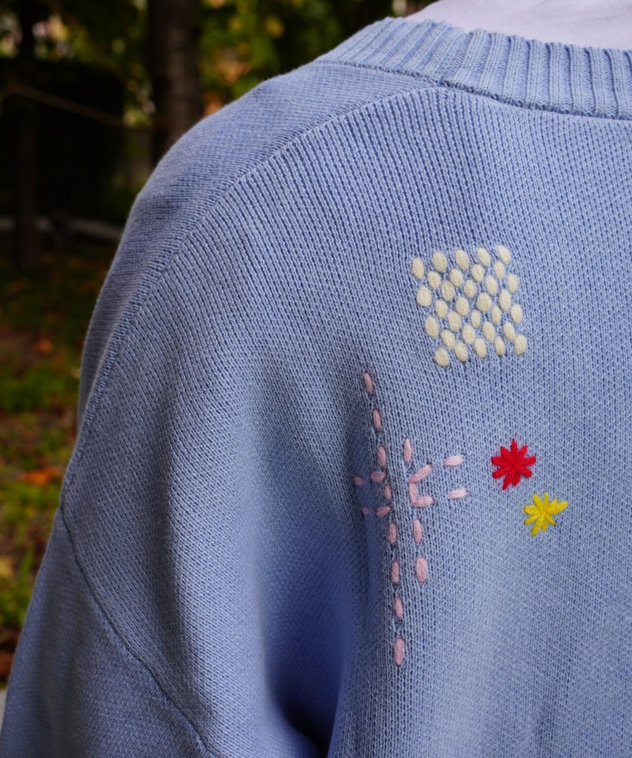B omnivore/ビーオムニボー　HAND STITCH CARDIGAN ハンドステッチカーディガン