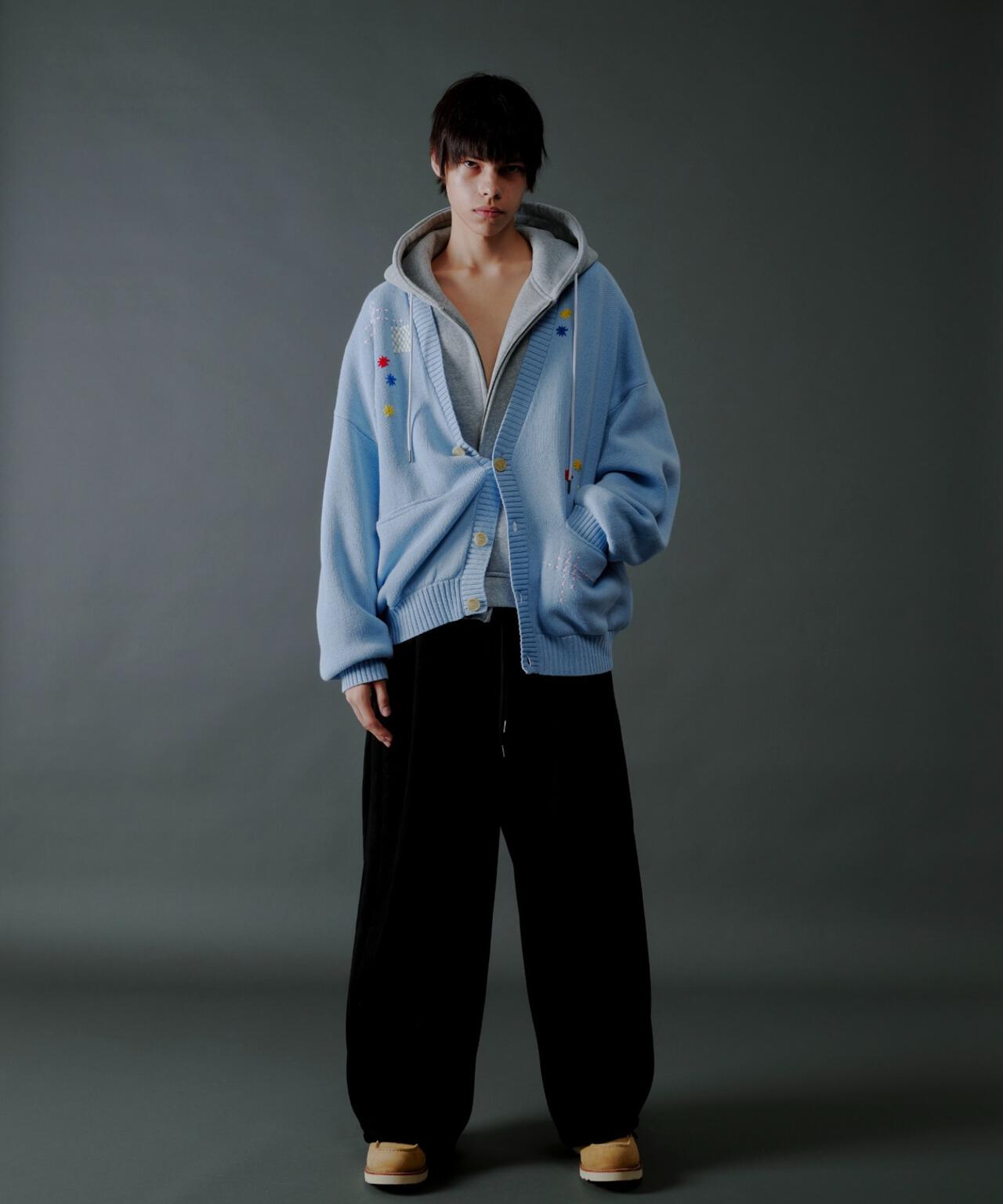 B omnivore/ビーオムニボー　HAND STITCH CARDIGAN ハンドステッチカーディガン