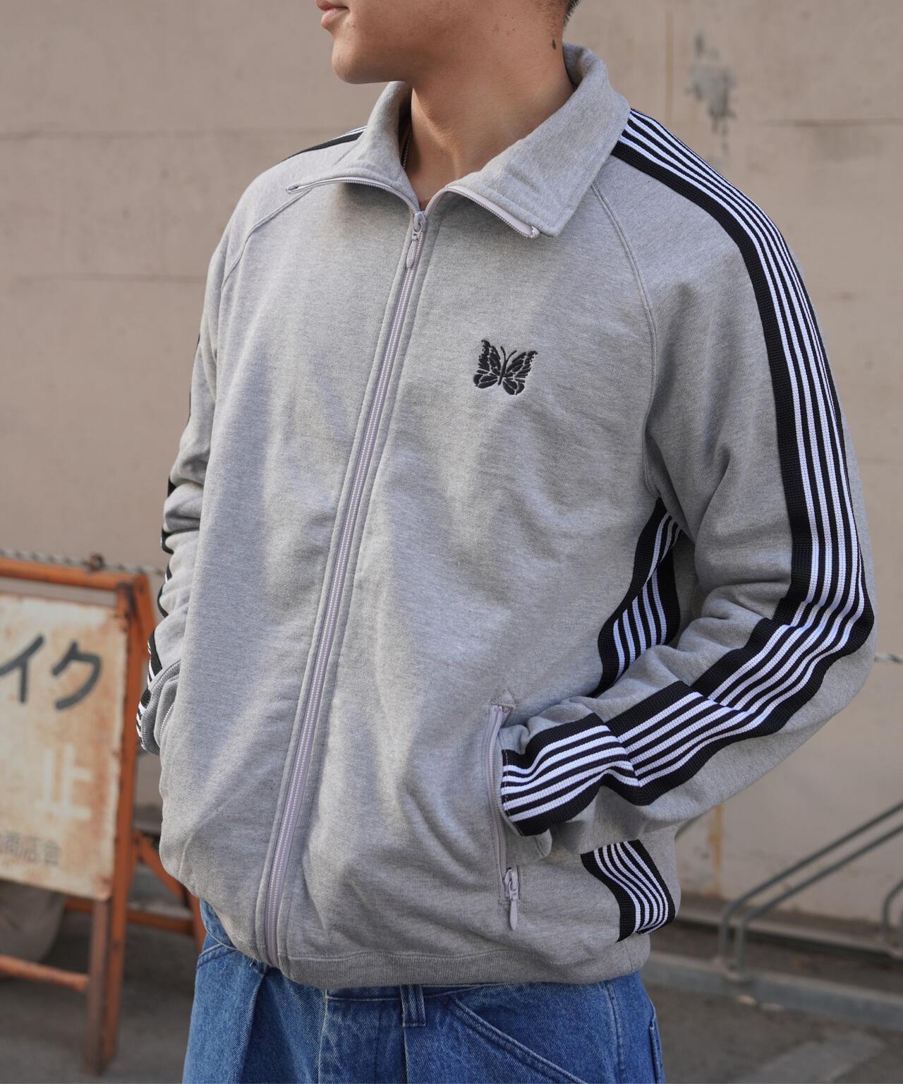 Needles✖️ BEAVER ニードルズ　トラックジャケット　グレー Needles/ニードルズ 別注Track Jacket - NYLON | BEAVER（ビーバー
