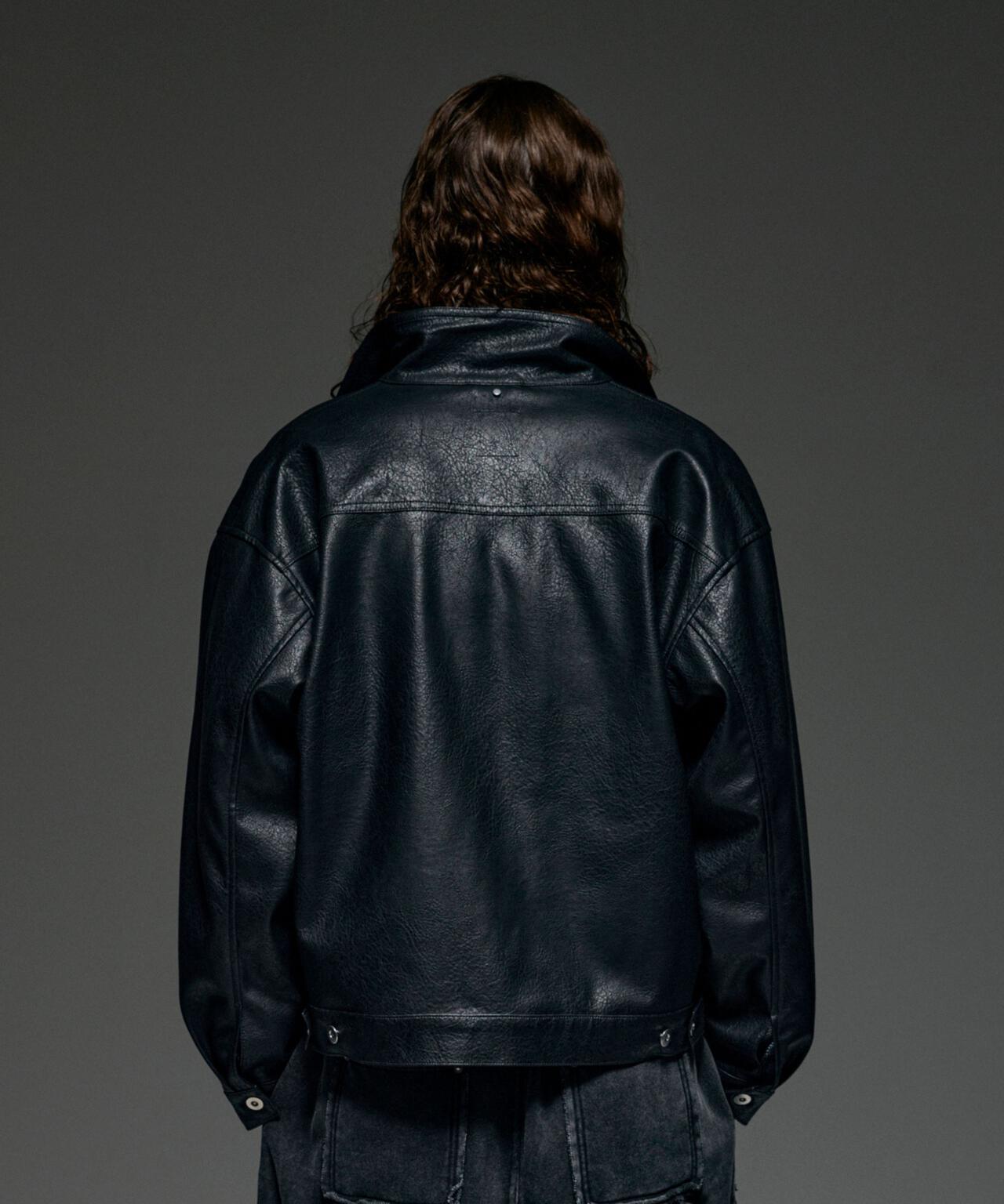 B omnivore/ビーオムニボー　FAUX LEATHER BLOUSON