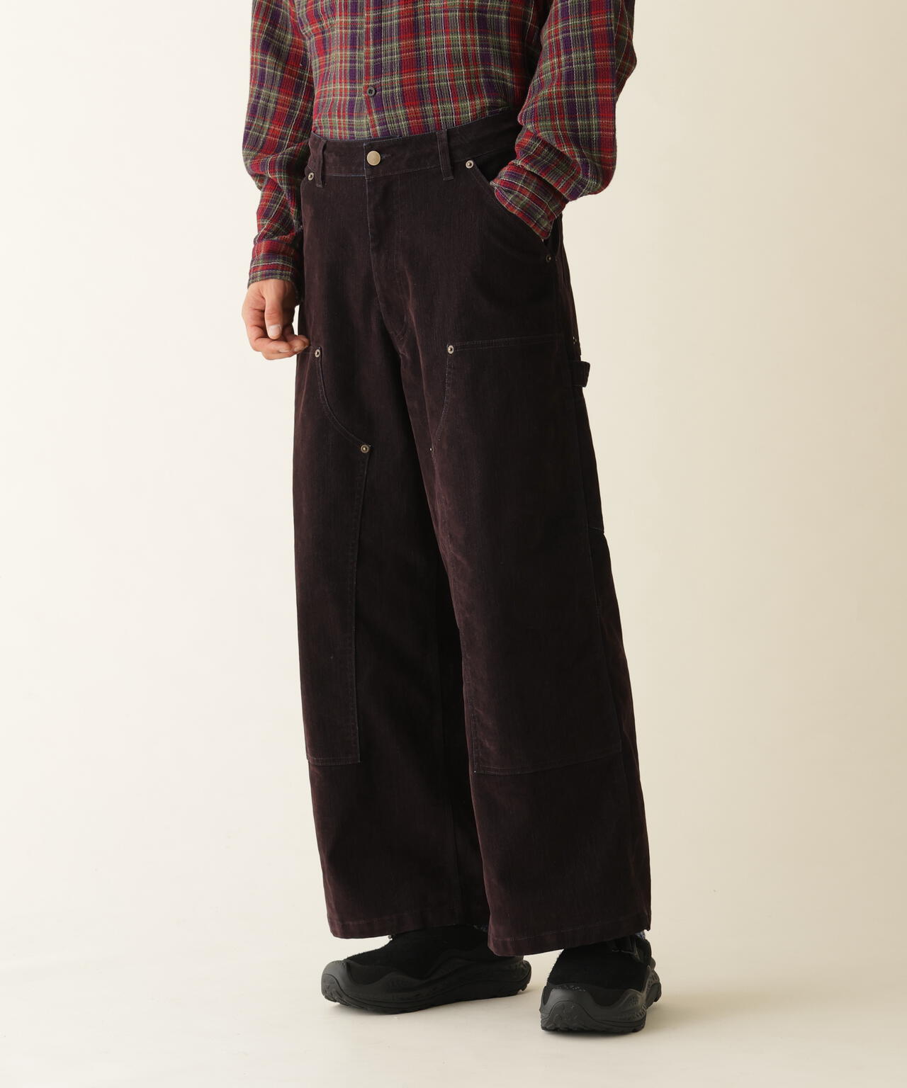 B omnivore/ビーオムニボー FLOCKY DENIM W KNEE PANTS フロッキー