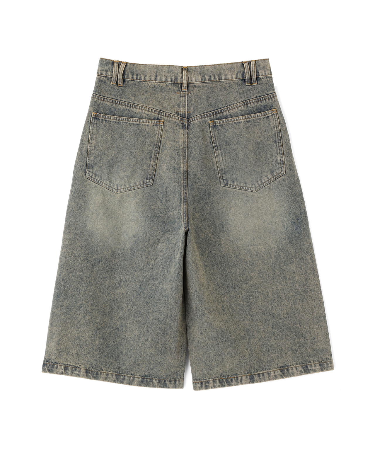B omnivore/ビーオムニボー TUCK DENIM SHORTS タックデニムショーツ