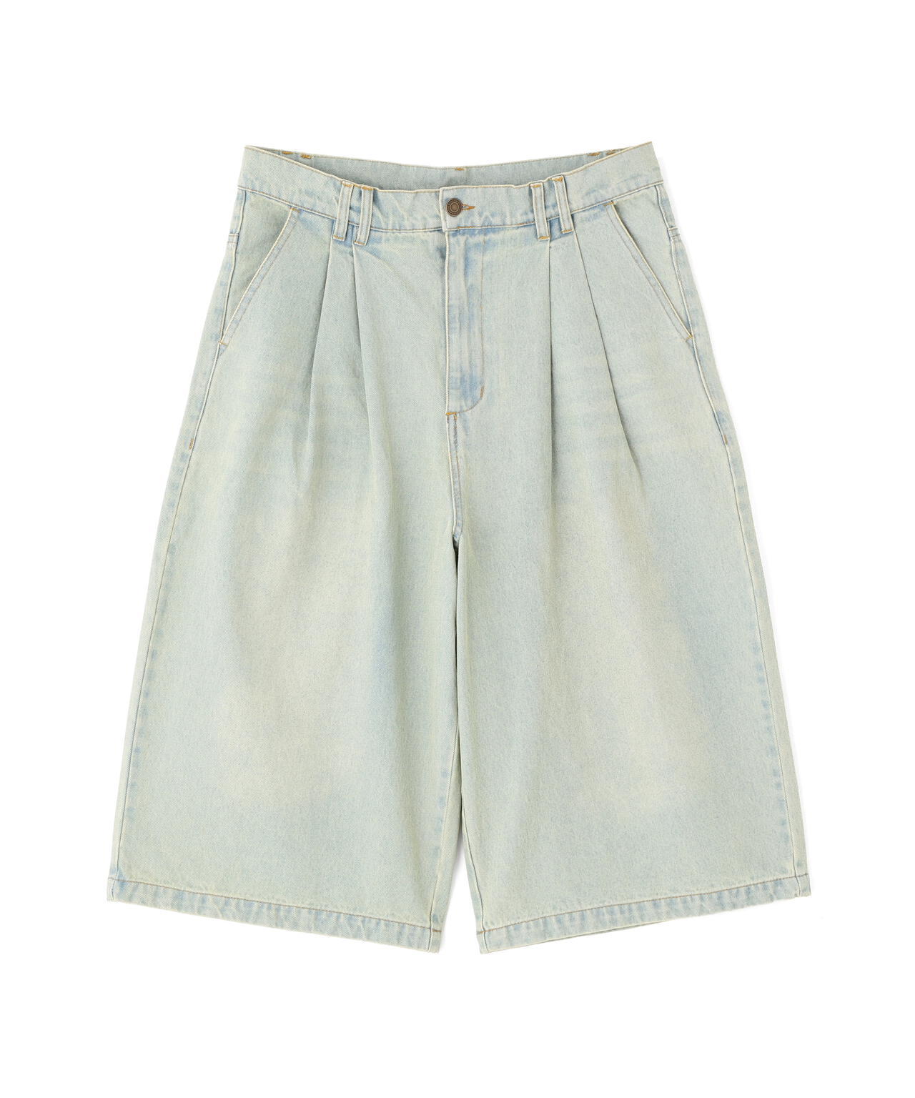 HIRO タックデニムショーツ B omnivore/ビーオムニボー TUCK DENIM SHORTS タックデニムショーツ