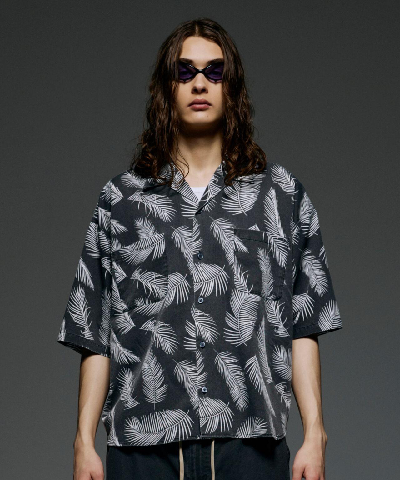 B omnivore/ビーオムニボー　PIGMENT WIND CLOTH SHIRT ピグメントウインドクロスシャツ