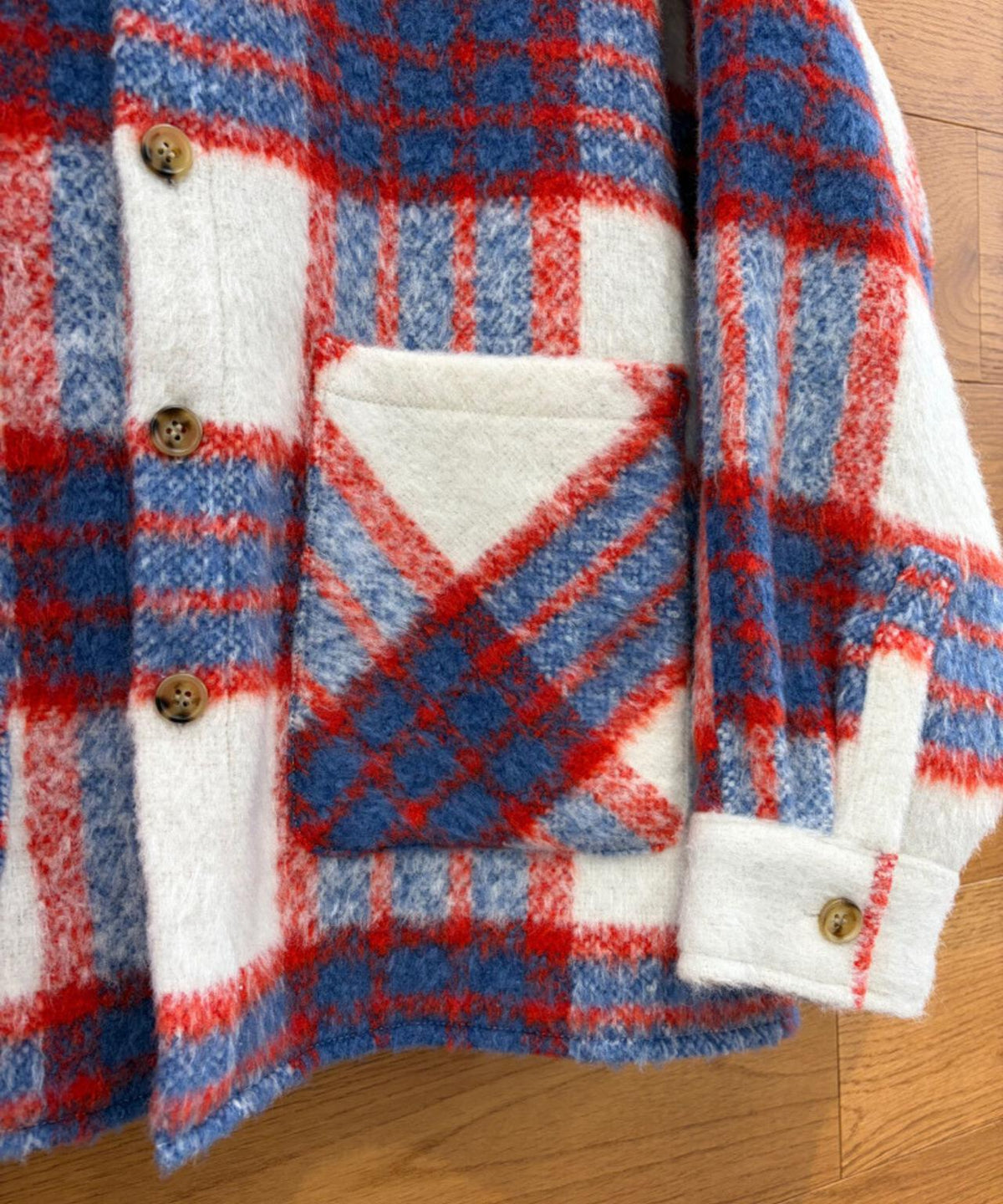 B omnivore / ビーオムニボー　SHAGGY SHIRT CHECK シャギーシャツチェック