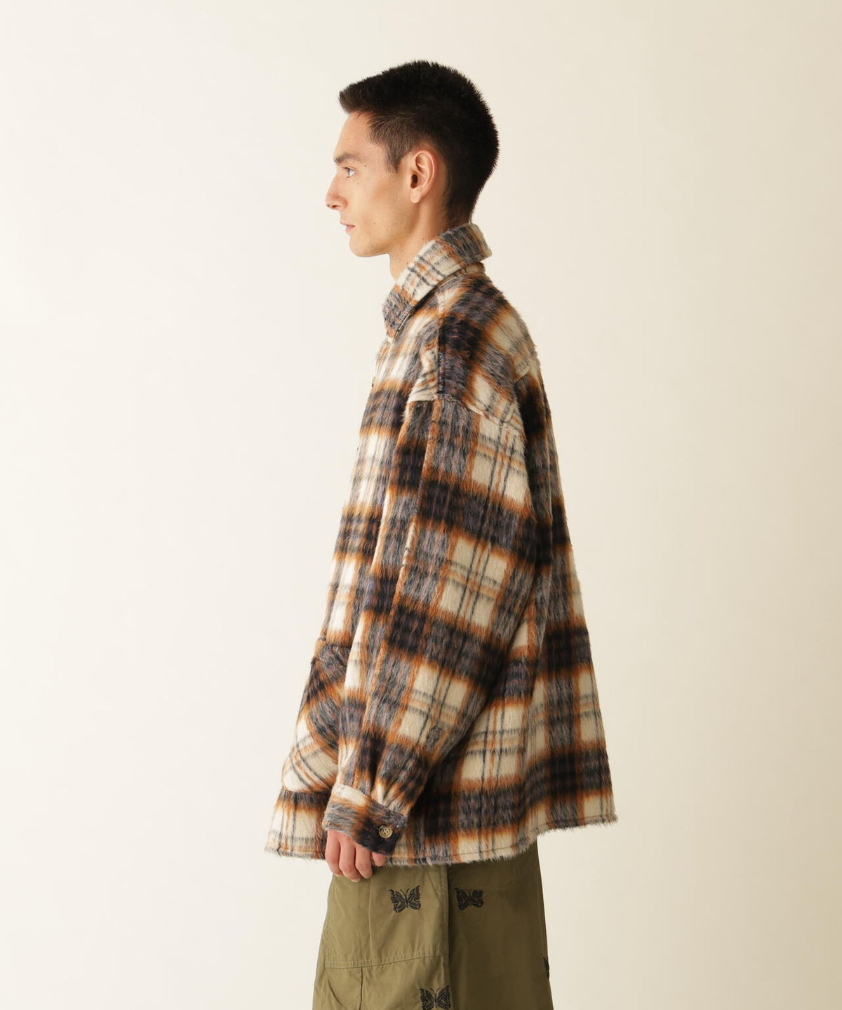 B omnivore / ビーオムニボー　SHAGGY SHIRT CHECK シャギーシャツチェック