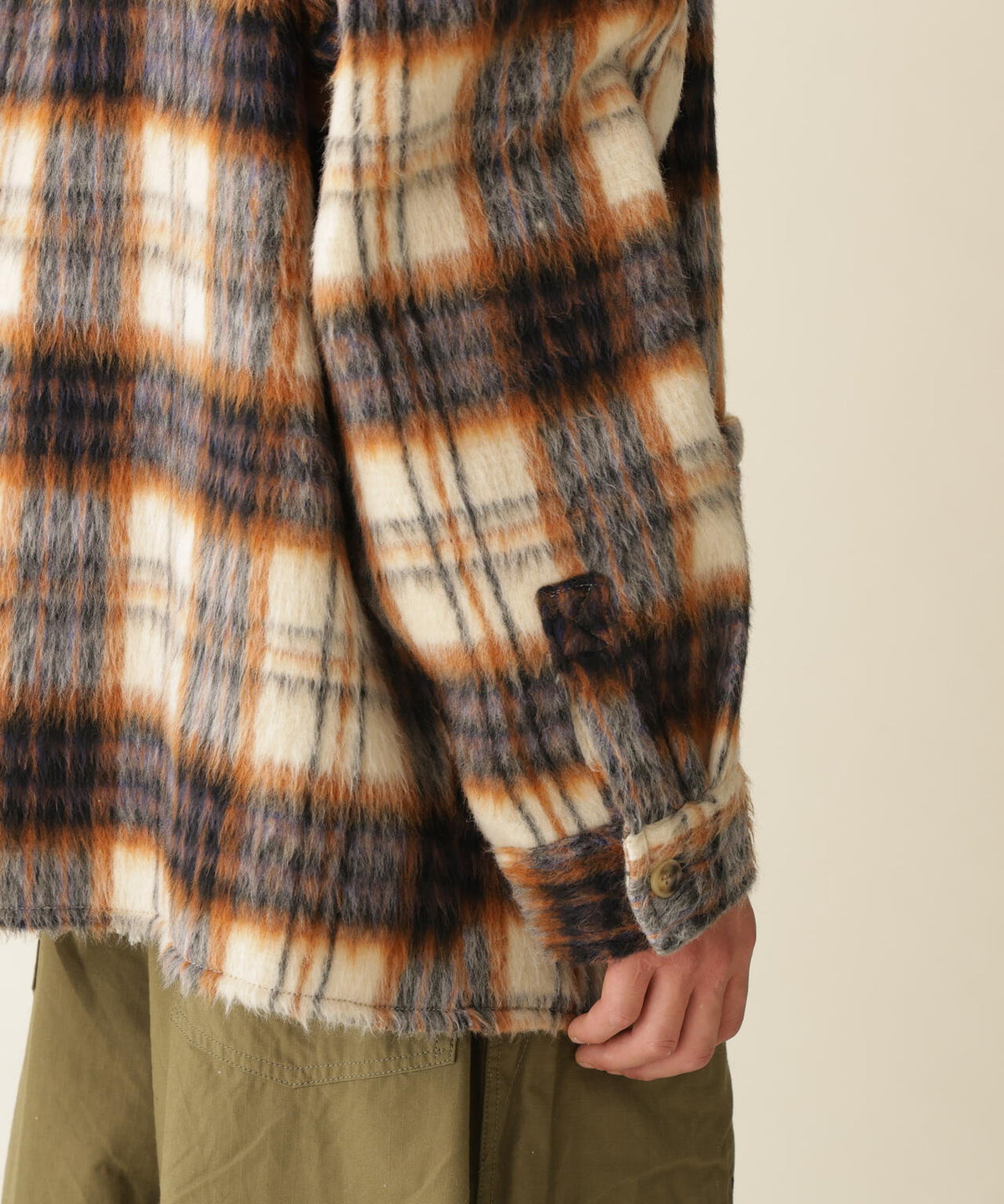 B omnivore / ビーオムニボー　SHAGGY SHIRT CHECK シャギーシャツチェック